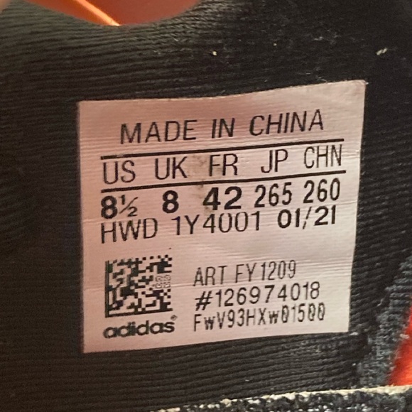 Adidas X9000L4 #FY1209 Orange Black Grey Color Size 8.5 Men’s Sneakers - Picture 13 of 13